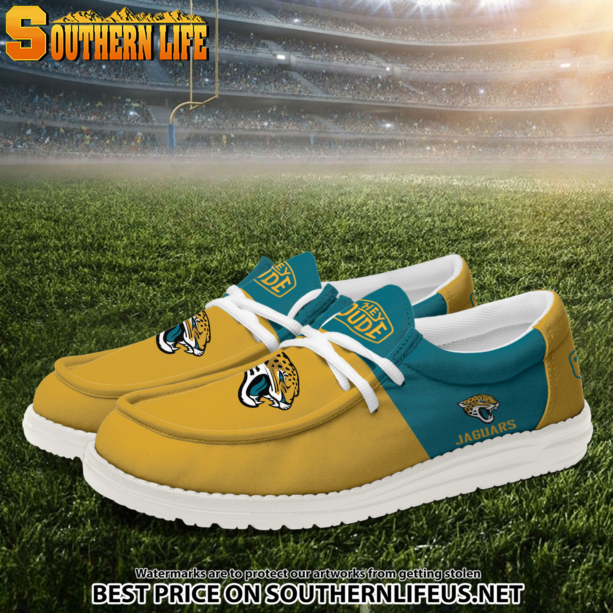 29 Jacksonville Jaguars Football Hey Dude Canvas Loafer Shoes - Image 2