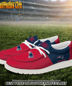 Alternative view of 06 New England Patriots Football Hey Dude Canvas Loafer Shoes