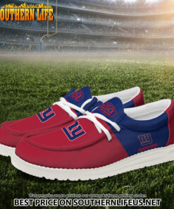 Alternative view of 17 New York Giants Football Hey Dude Canvas Loafer Shoes