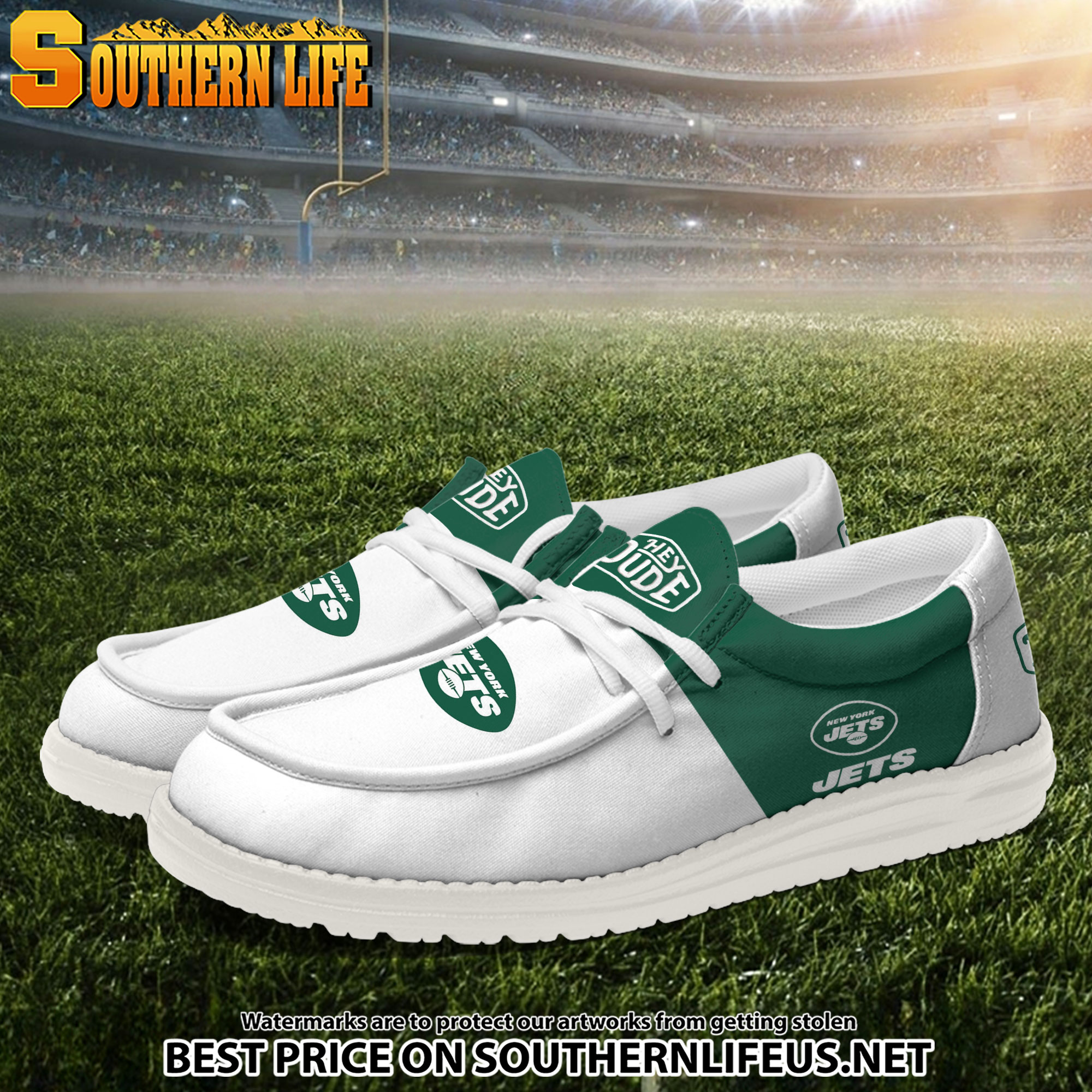 18 New York Jets Football Hey Dude Canvas Loafer Shoes - Image 2