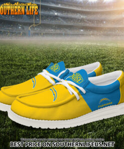 Alternative view of 27 Los Angeles Chargers Football Hey Dude Canvas Loafer Shoes