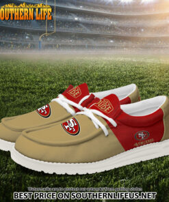 Alternative view of 05 San Francisco 49ers Football Hey Dude Canvas Loafer Shoes