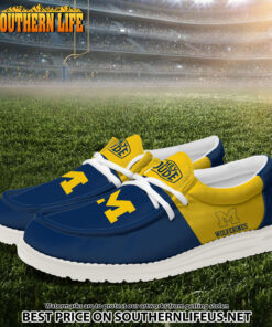Alternative view of NCA29 Michigan Wolverines Hey Dude Canvas Loafer Shoes