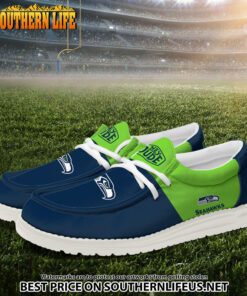 Alternative view of 07 Seattle Seahawks Football Hey Dude Canvas Loafer Shoes
