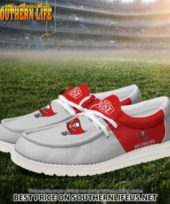 Alternative view of 09 Tampa Bay Buccaneers Football Hey Dude Canvas Loafer Shoes