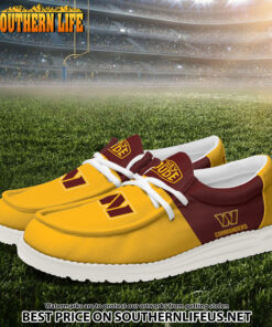 Alternative view of 08 Washington Commanders Football Hey Dude Canvas Loafer Shoes