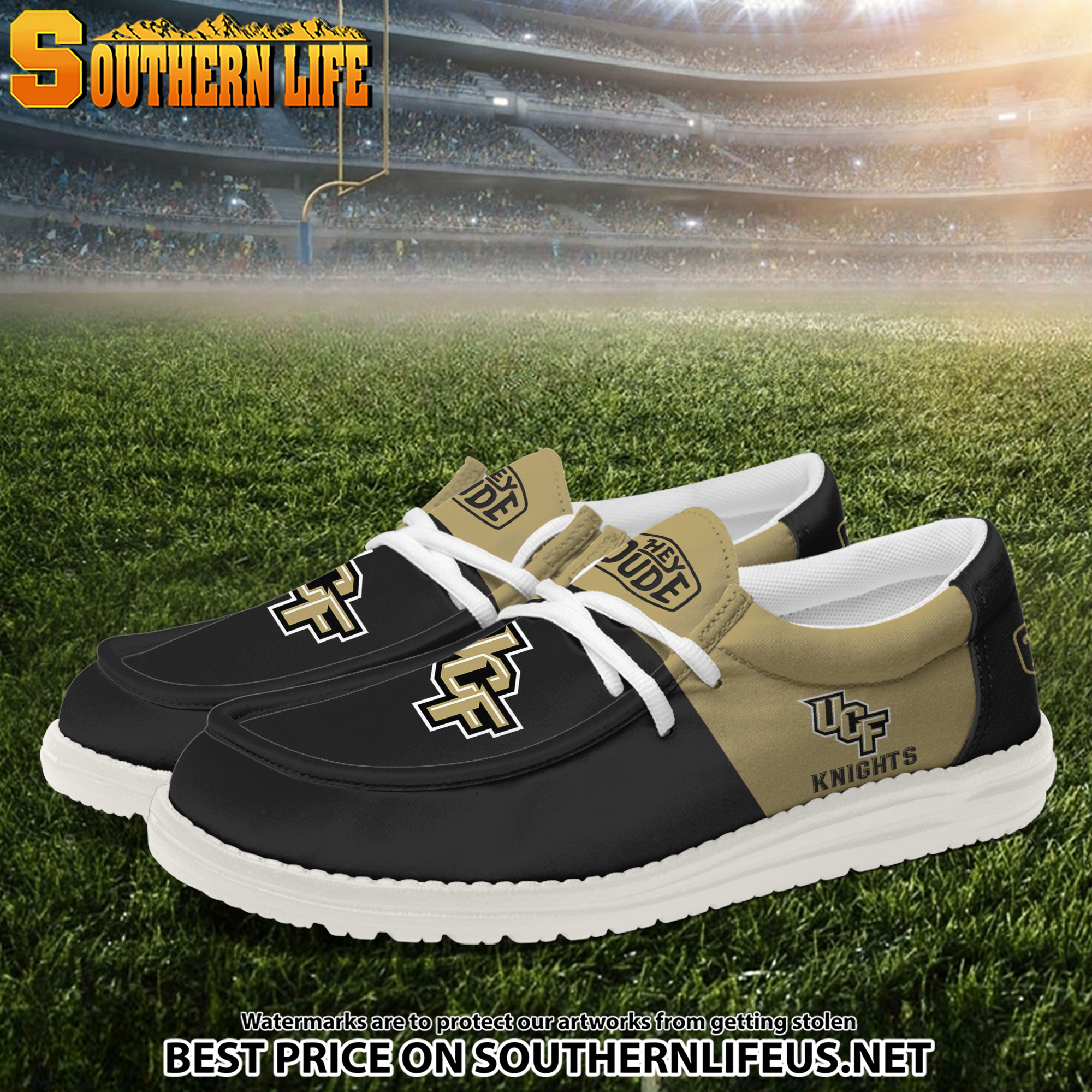 NCA33 UCF Knights Hey Dude Canvas Loafer Shoes - Image 2