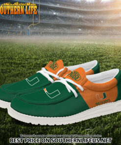 Alternative view of NCA36 Miami Hurricanes Hey Dude Canvas Loafer Shoes