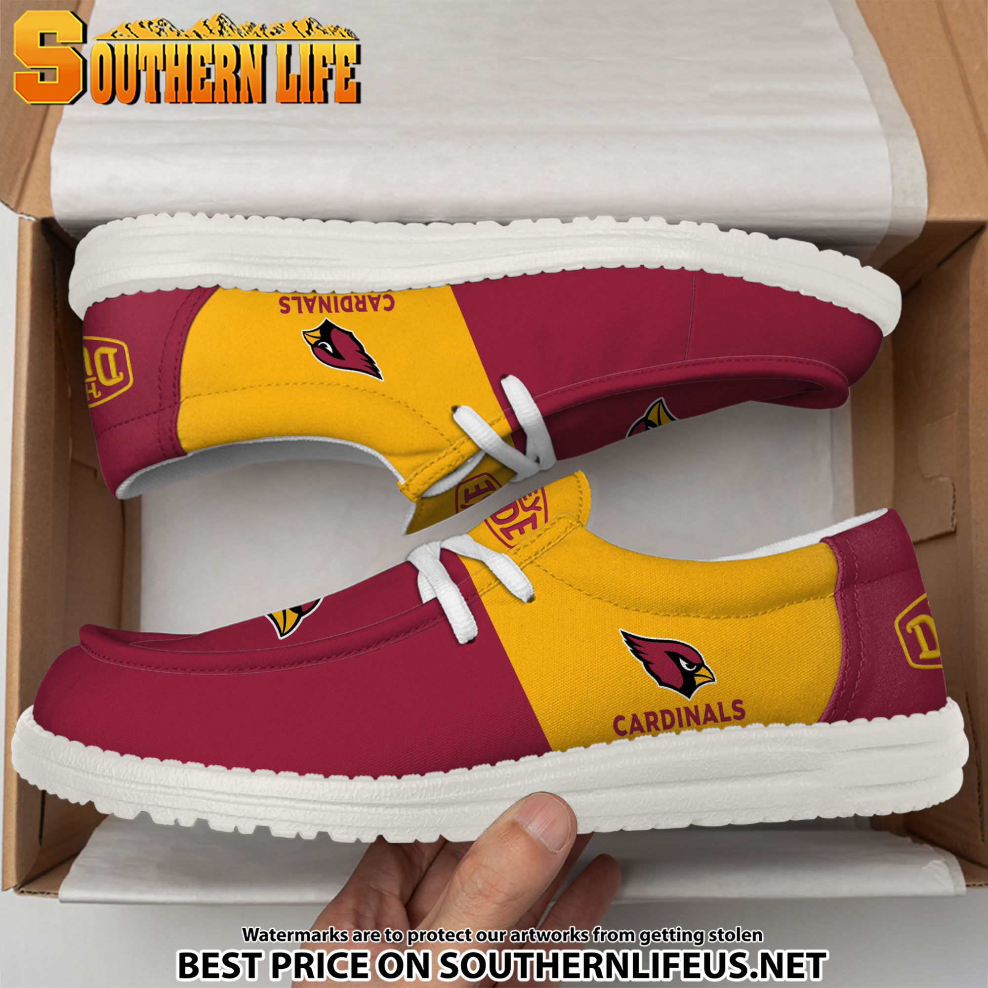 31 Arizona Cardinals Football Hey Dude Canvas Loafer Shoes - Image 3