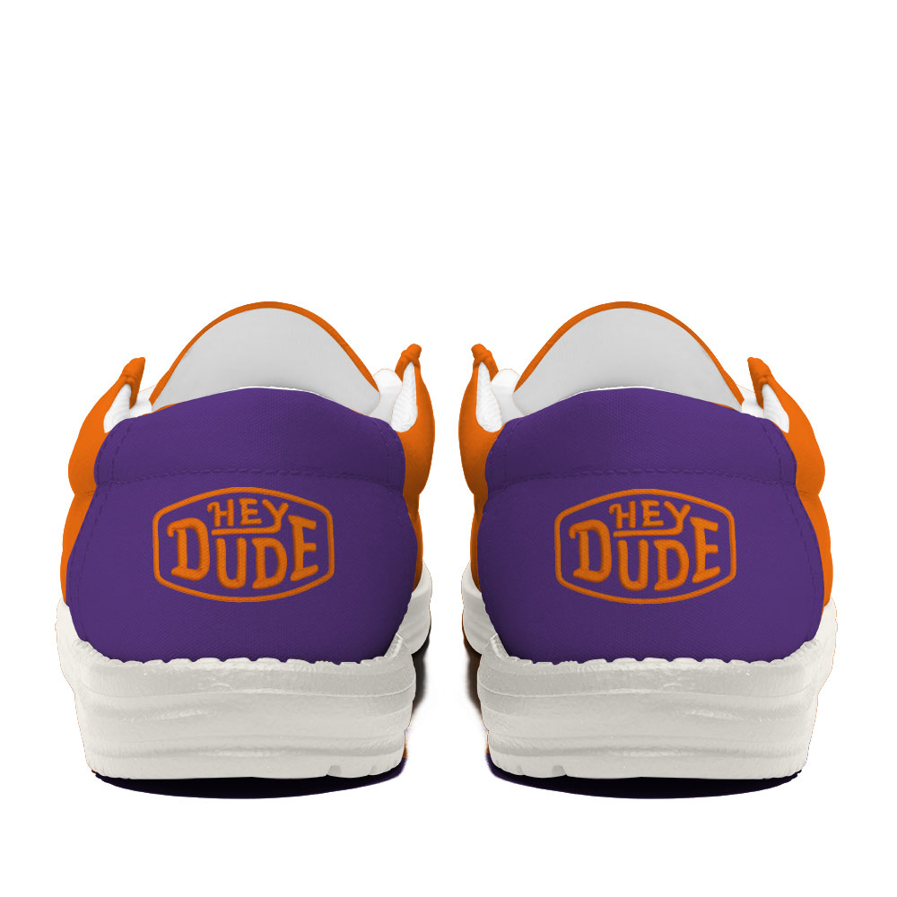 NCA05 Clemson Tigers Hey Dude Canvas Loafer Shoes - Image 4