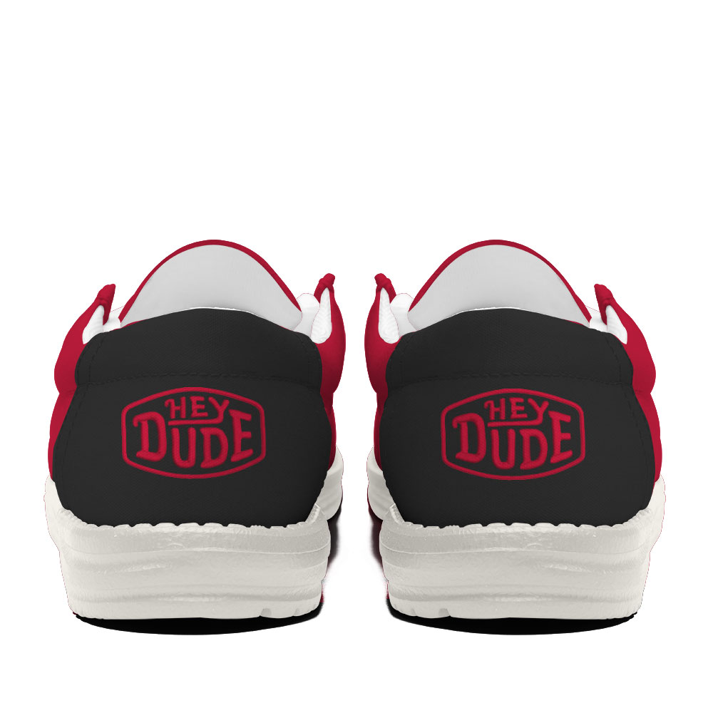 NCA08 Georgia Bulldogs White Hey Dude Canvas Loafer Shoes - Image 4