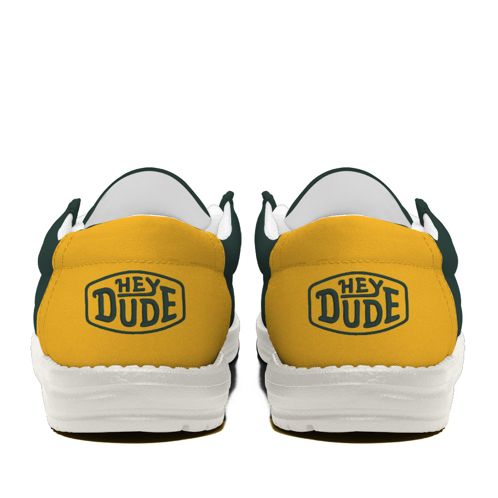 12 Green Bay Packers Football Hey Dude Canvas Loafer Shoes - Image 4