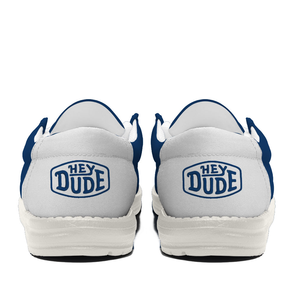 32 Indianapolis Colts Football Hey Dude Canvas Loafer Shoes - Image 4