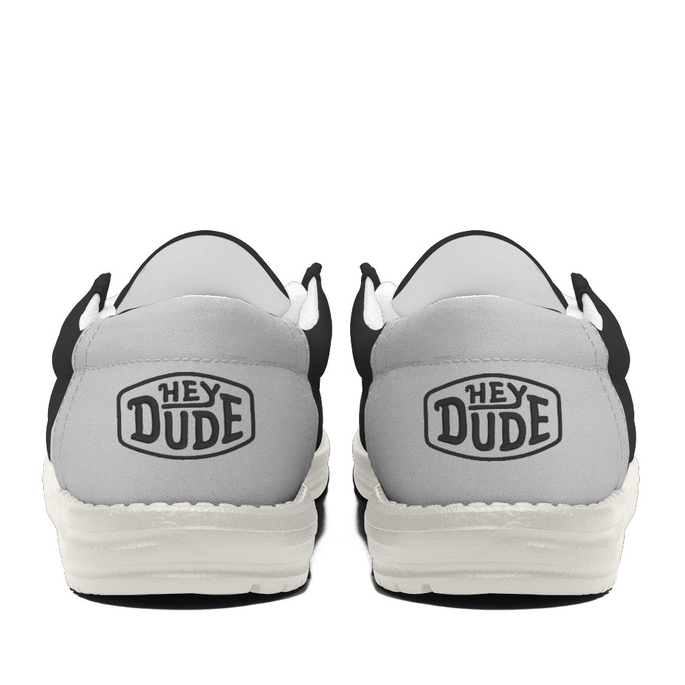16 Las Vegas Raiders Football Hey Dude Canvas Loafer Shoes - Image 4