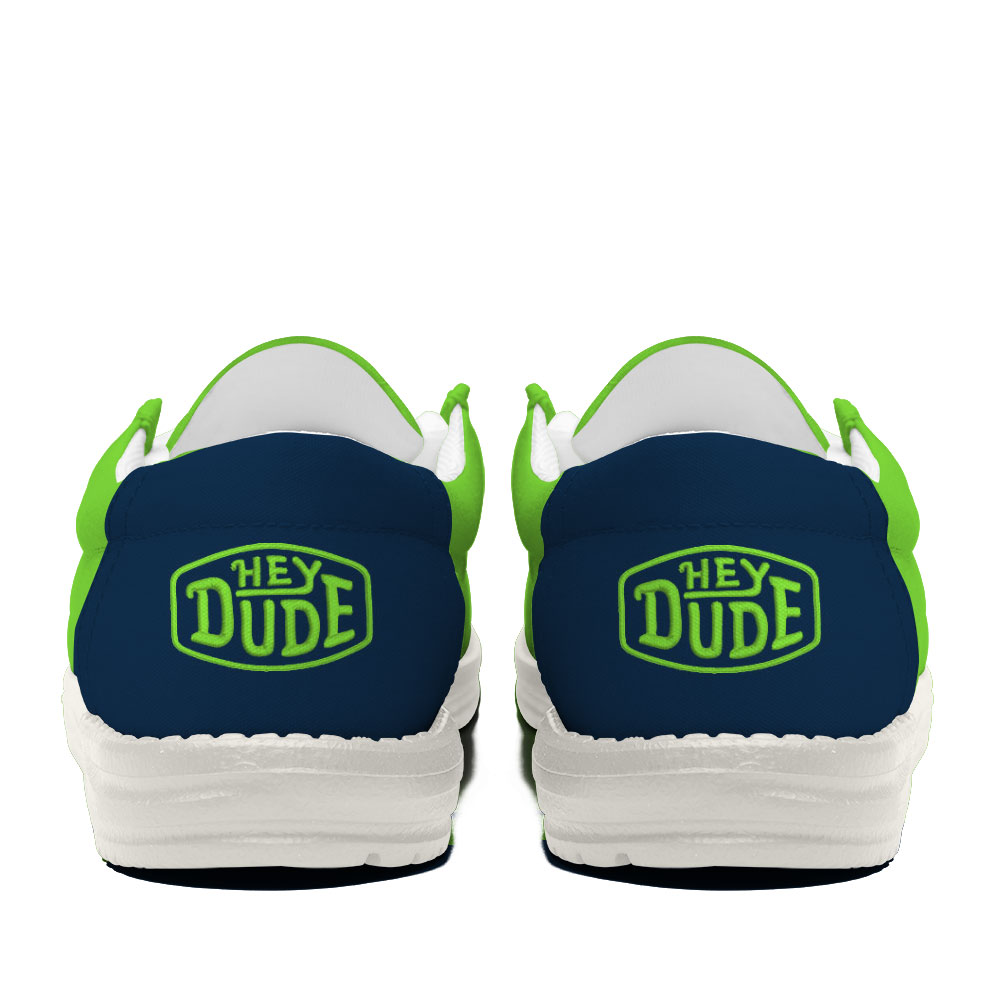 07 Seattle Seahawks Football Hey Dude Canvas Loafer Shoes - Image 4