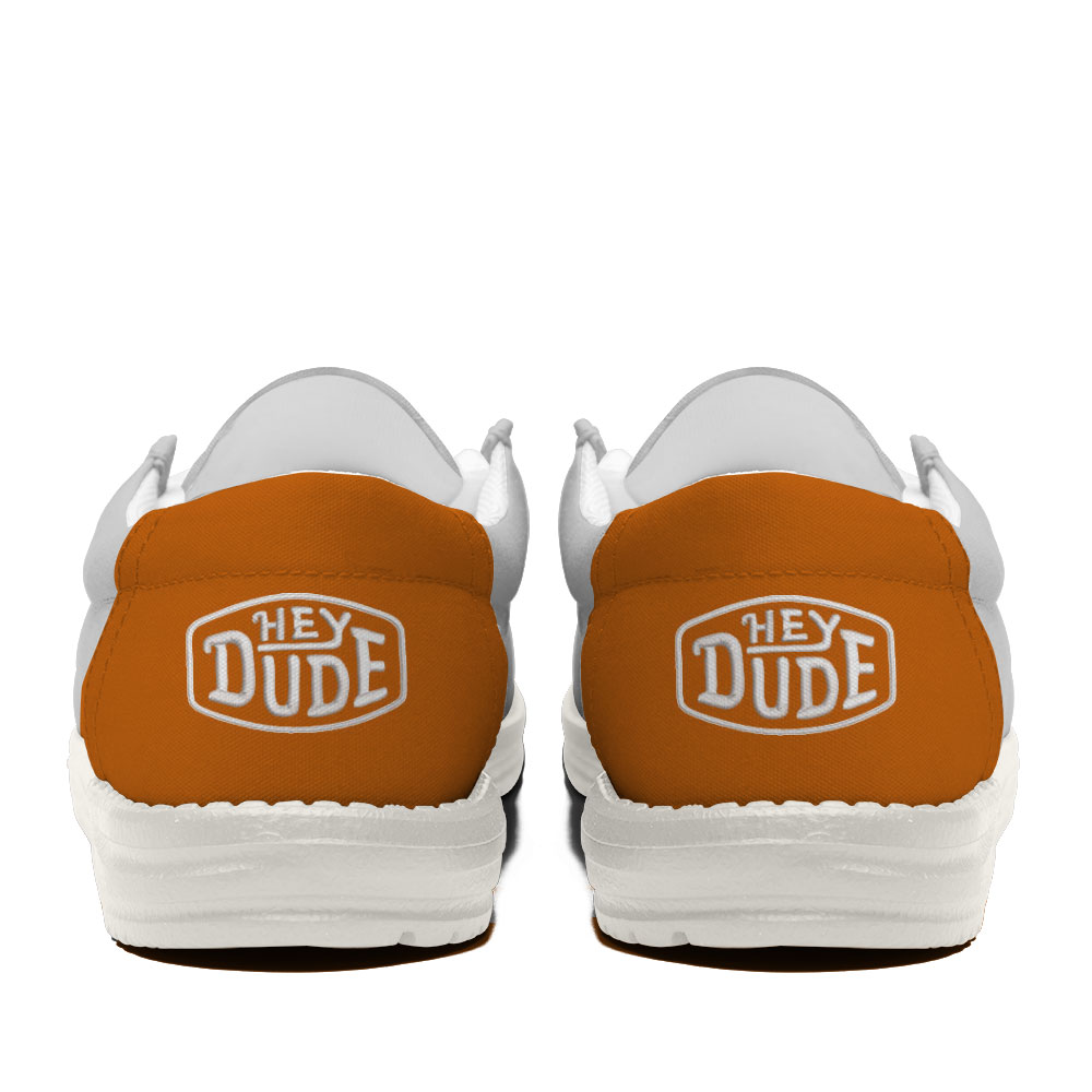 NCA32 Texas Longhorns Hey Dude Canvas Loafer Shoes - Image 4