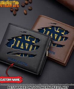 NCAA08 Notre Dame Fighting Irish Men’s Leather Wallet Custom Name