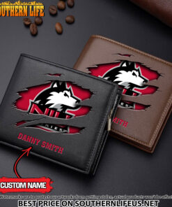 NCAA21 Northern Illinois Huskies Men’s Leather Wallet Custom Name
