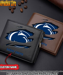 NCAA27 Penn State Nittany Lions Men’s Leather Wallet Custom Name