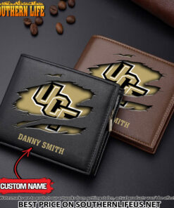 NCAA33 UCF Knights Men’s Leather Wallet Custom Name