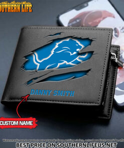 Alternative view of 15 Detroit Lions Men's Leather Wallet Custom Name
