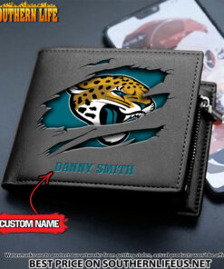Alternative view of 29 Jacksonville Jaguars Men's Leather Wallet Custom Name