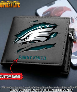 Alternative view of 04 Philadelphia Eagles Men's Leather Wallet Custom Name