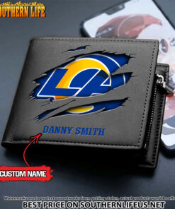 Alternative view of 21 Los Angeles Rams Men's Leather Wallet Custom Name