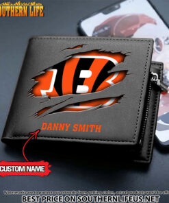 Alternative view of 24 Cincinnati Bengals Men's Leather Wallet Custom Name