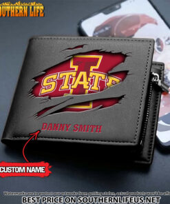 Alternative view of NCAA11 Iowa State Cyclones Men’s Leather Wallet Custom Name