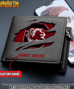 Alternative view of NCAA15 South Carolina Gamecocks Men’s Leather Wallet Custom Name