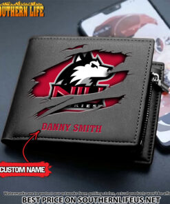 Alternative view of NCAA21 Northern Illinois Huskies Men’s Leather Wallet Custom Name