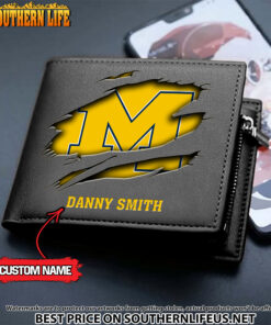 Alternative view of NCAA29 Michigan Wolverines Men’s Leather Wallet Custom Name