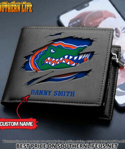 Alternative view of NCAA06 Florida Gators Men’s Leather Wallet Custom Name