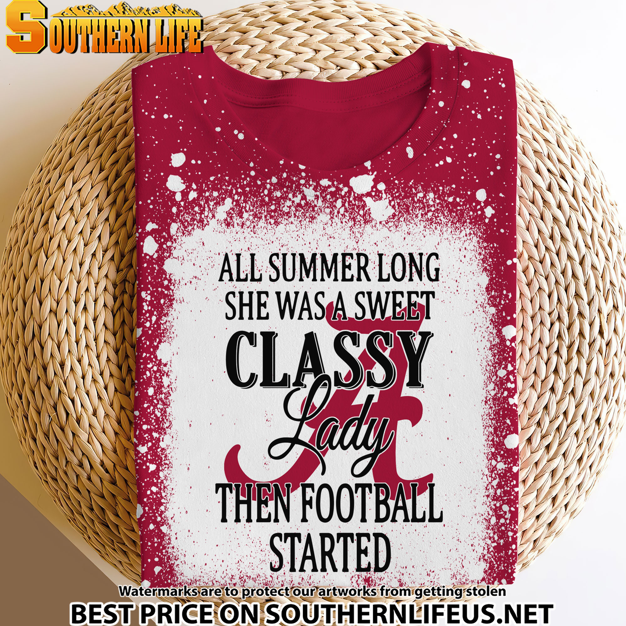NCAA01 Alabama Crimson Tide Sweet And Classy Lady Bleached 3D Printed Hoodie, TShirt, Sweatshirt - Image 3
