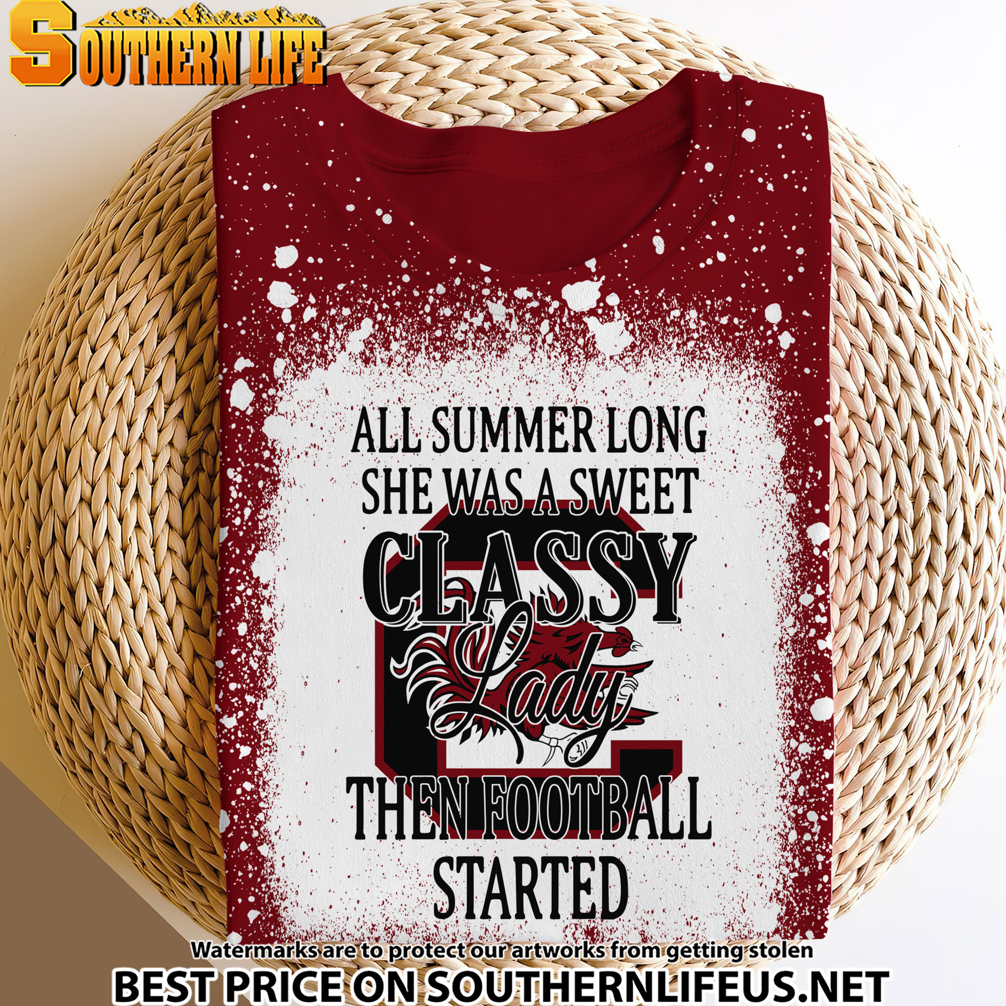 NCAA15 South Carolina Gamecocks Sweet And Classy Lady Bleached 3D Printed Hoodie, TShirt, Sweatshirt - Image 3