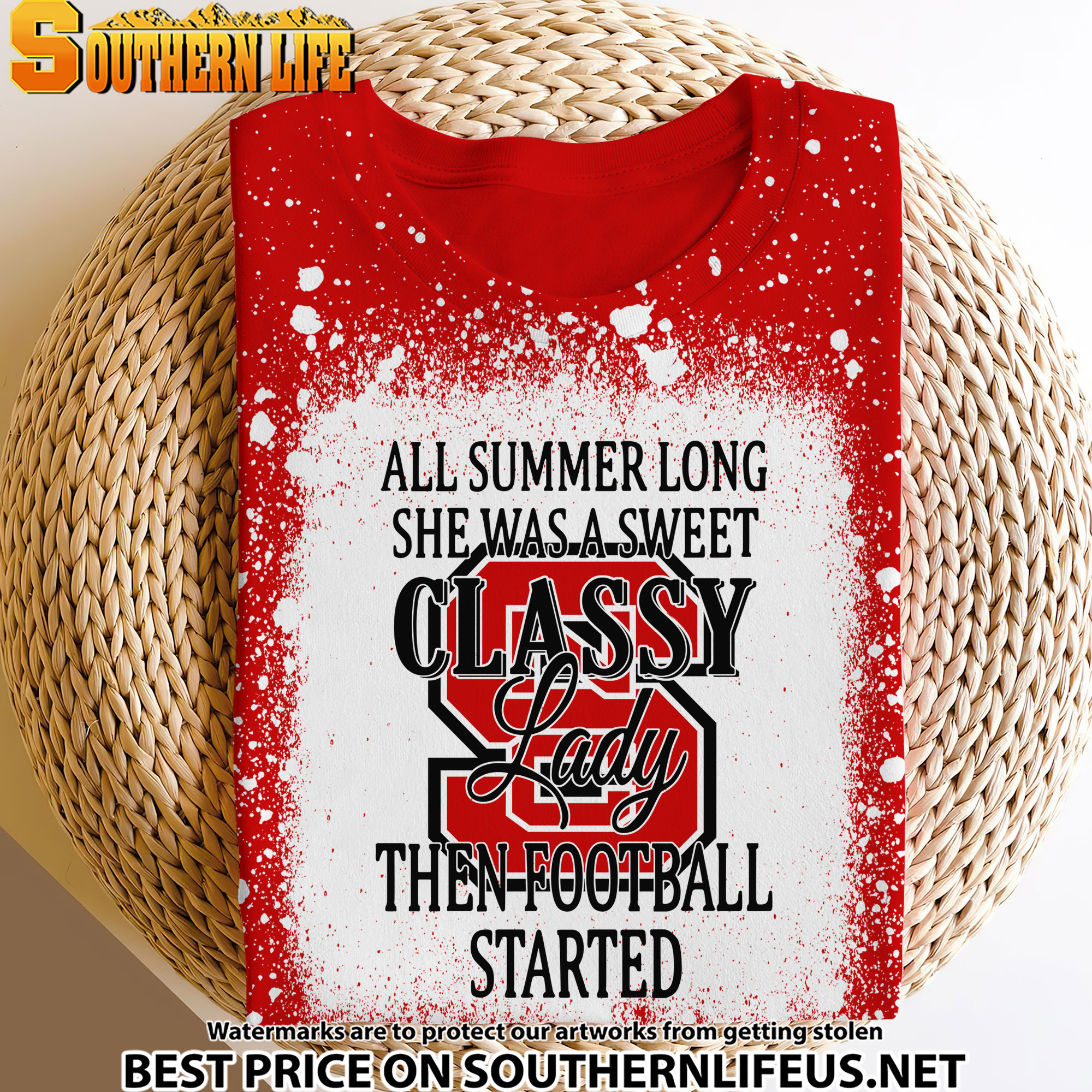 NCAA18 NC State Wolfpack Sweet And Classy Lady Bleached 3D Printed Hoodie, TShirt, Sweatshirt - Image 3