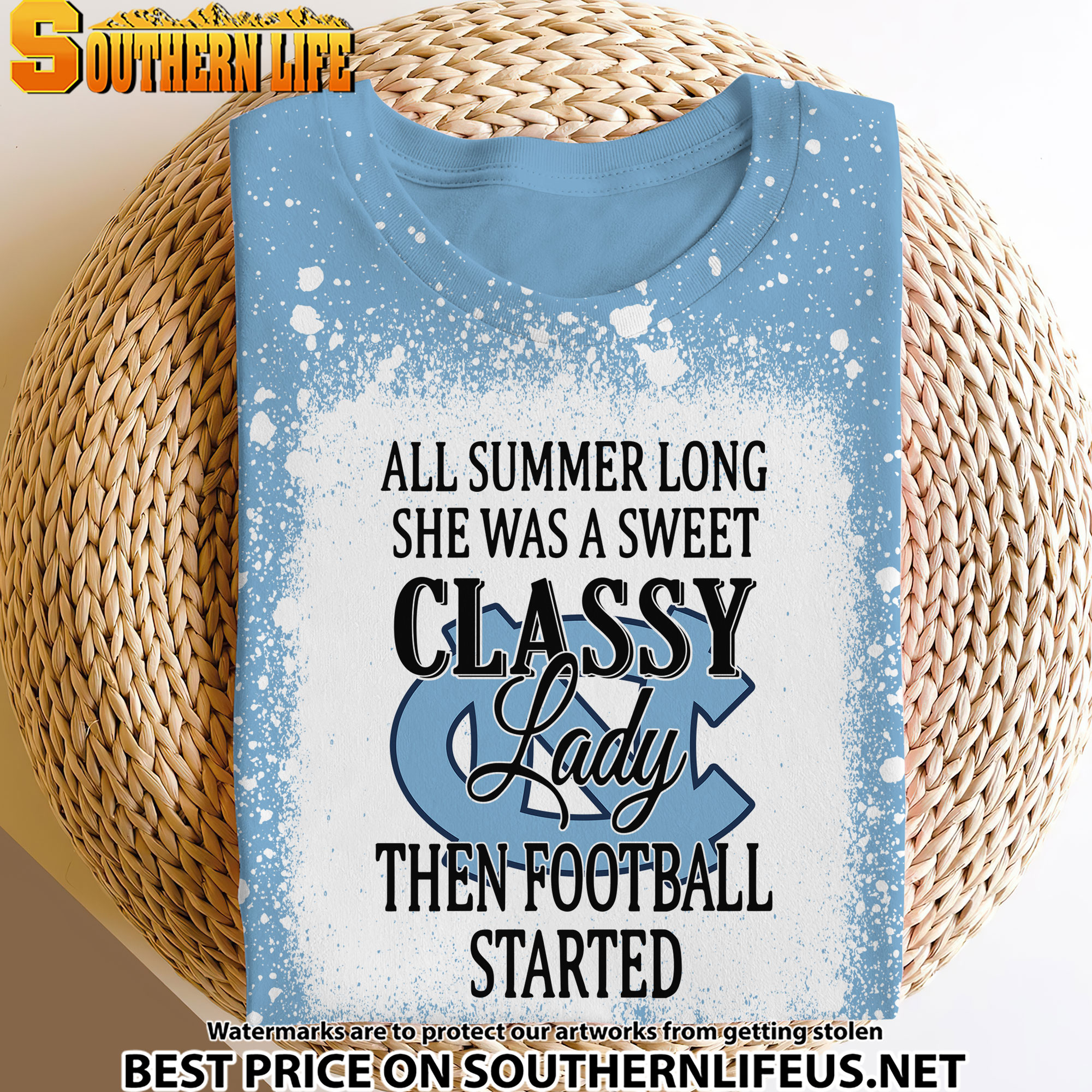 NCAA20 North Carolina Tar Heels Sweet And Classy Lady Bleached 3D Printed Hoodie, TShirt, Sweatshirt - Image 3