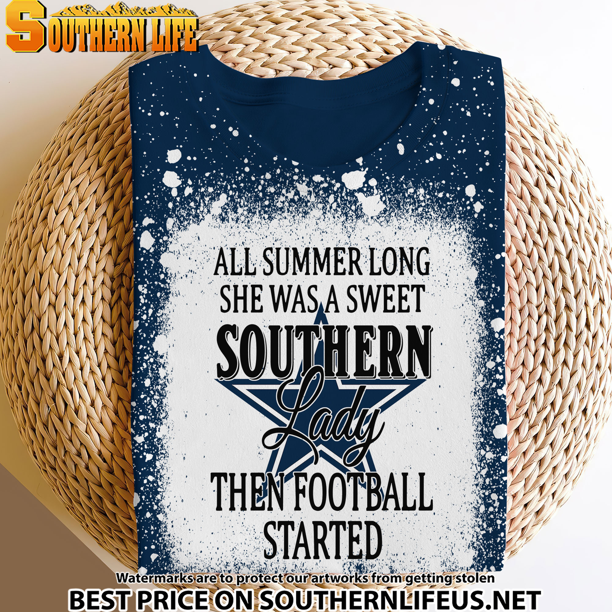 02a Dallas Cowboys Southern Lady Bleached 3D Printed Hoodie, TShirt, Sweatshirt - Image 3