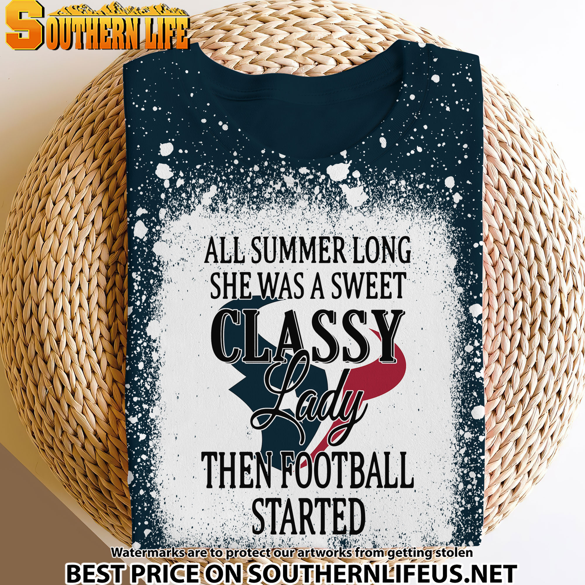 11 Houston Texans Sweet And Classy Lady Bleached 3D Printed Hoodie, TShirt, Sweatshirt - Image 3