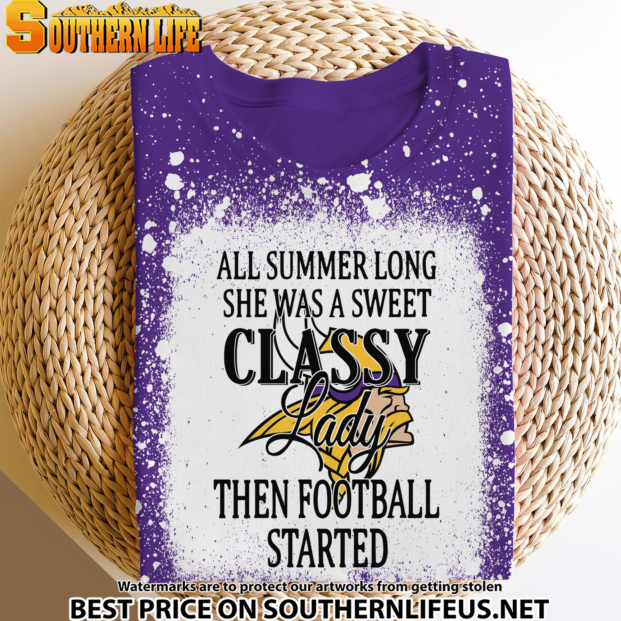 20 Minnesota Vikings Sweet And Classy Lady Bleached 3D Printed Hoodie, TShirt, Sweatshirt - Image 3
