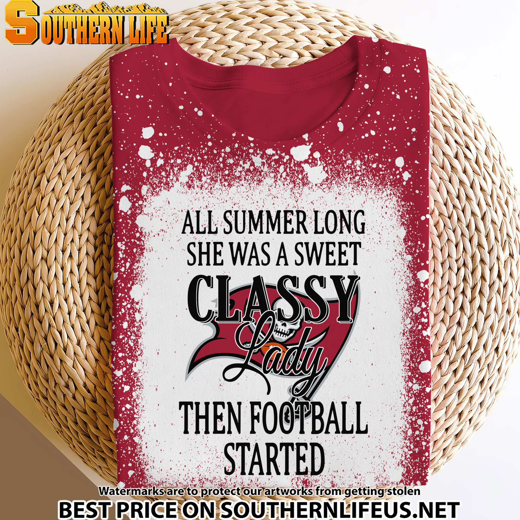 09 Tampa Bay Buccaneers Sweet And Classy Lady Bleached 3D Printed Hoodie, TShirt, Sweatshirt - Image 3
