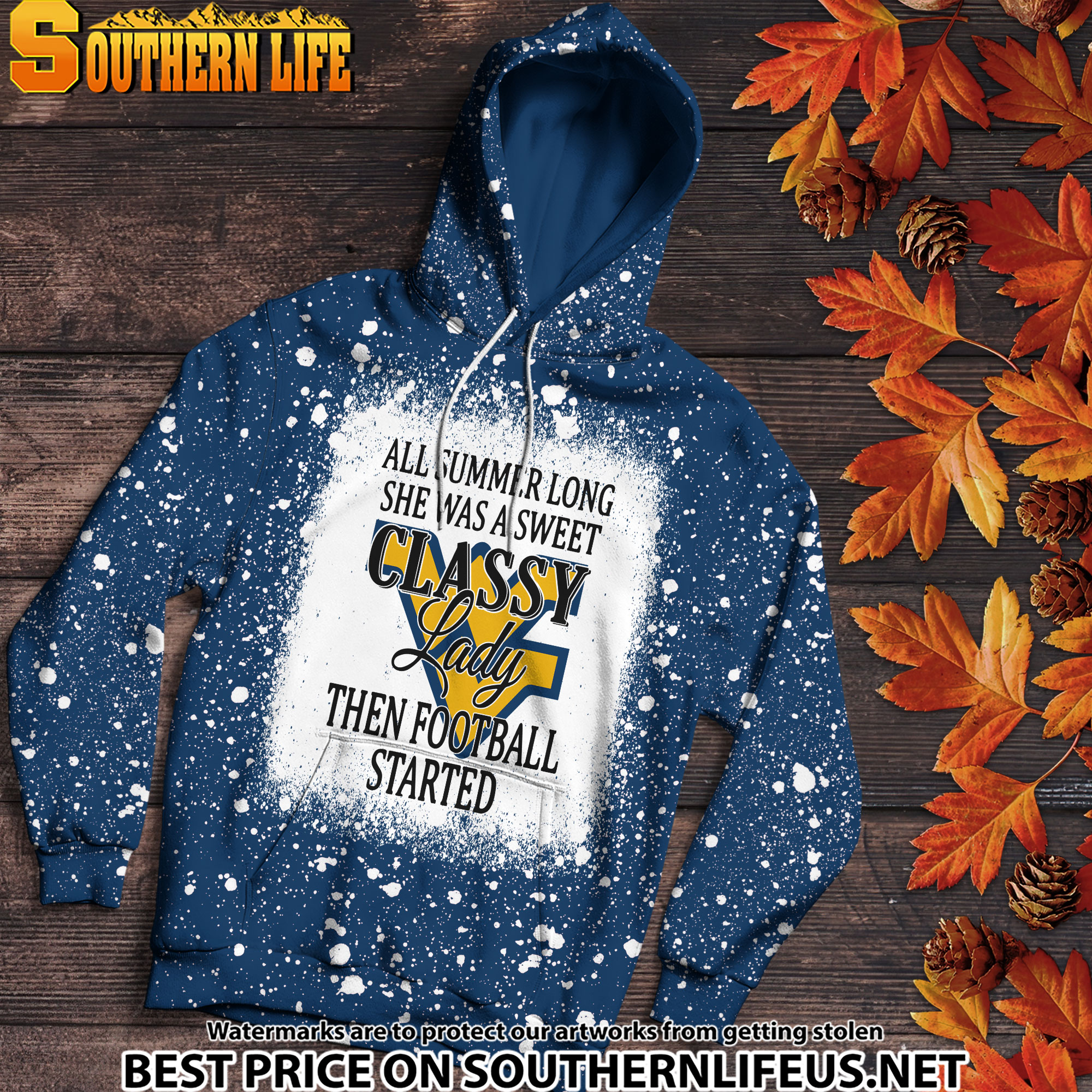 NCAA14 West Virginia Mountaineers Sweet And Classy Lady Bleached 3D Printed Hoodie, TShirt, Sweatshirt - Image 2