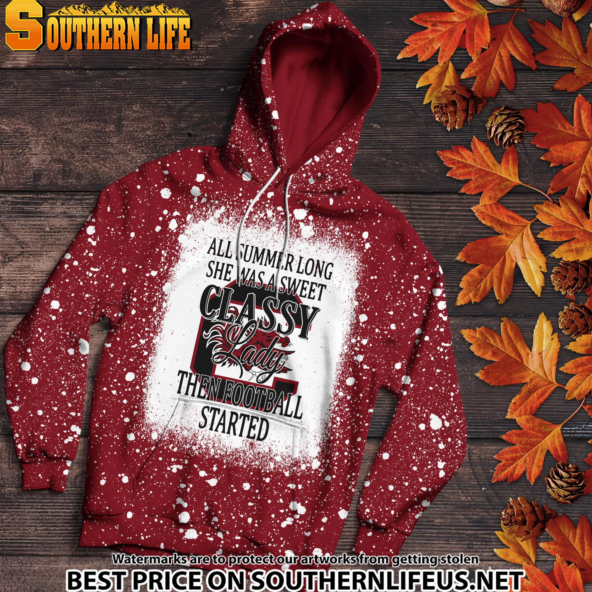 NCAA15 South Carolina Gamecocks Sweet And Classy Lady Bleached 3D Printed Hoodie, TShirt, Sweatshirt - Image 2