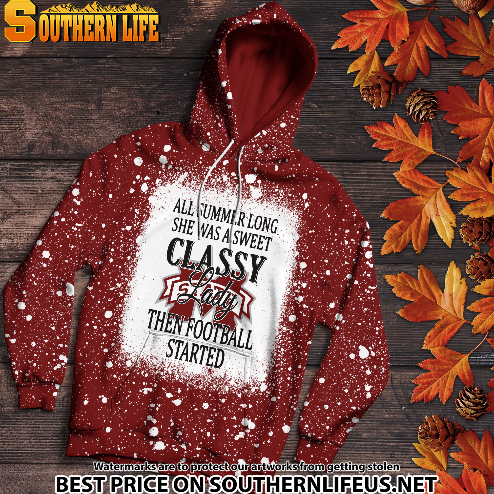 NCAA16 Mississippi State Bulldogs Sweet And Classy Lady Bleached 3D Printed Hoodie, TShirt, Sweatshirt - Image 2