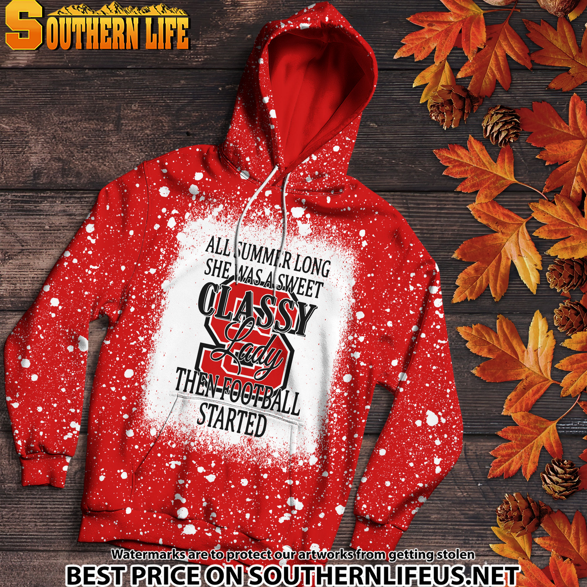 NCAA18 NC State Wolfpack Sweet And Classy Lady Bleached 3D Printed Hoodie, TShirt, Sweatshirt - Image 2
