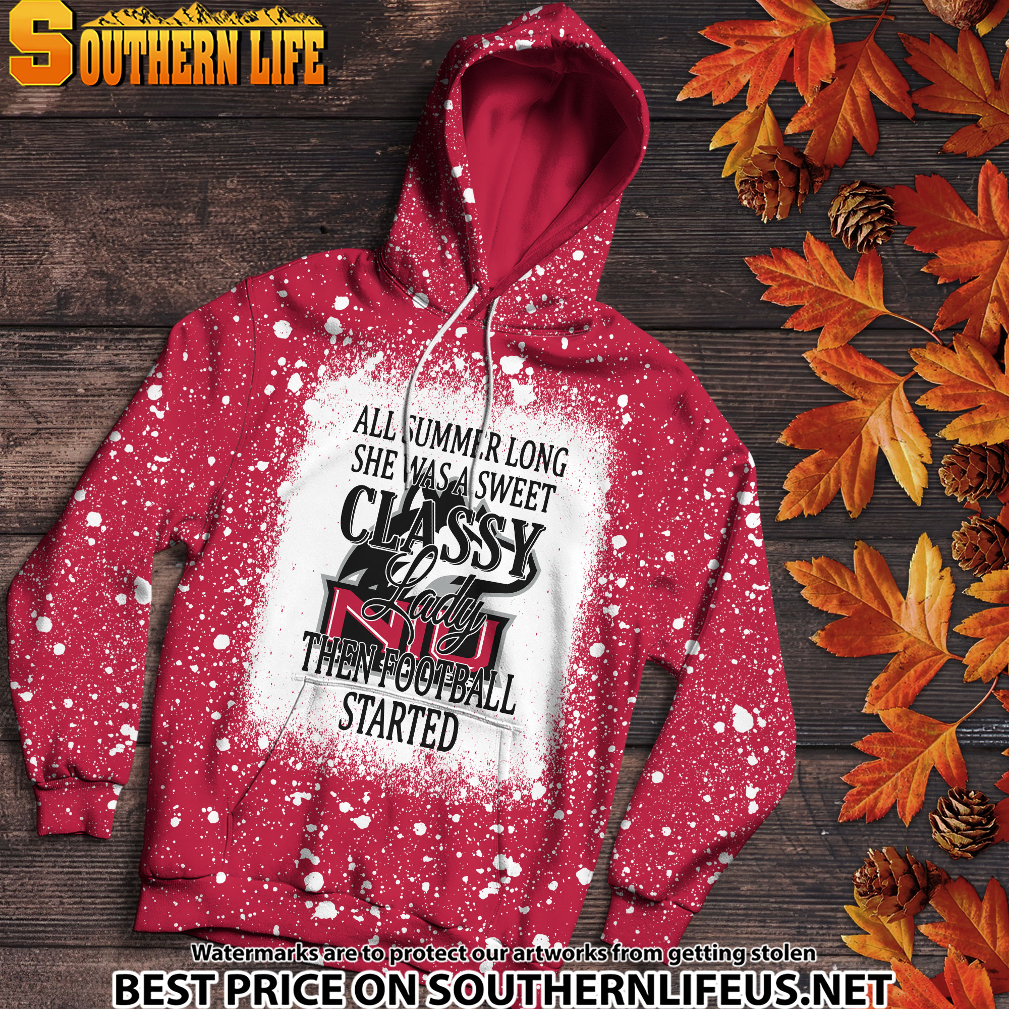 NCAA21 Northern Illinois Huskies Sweet And Classy Lady Bleached 3D Printed Hoodie, TShirt, Sweatshirt - Image 2