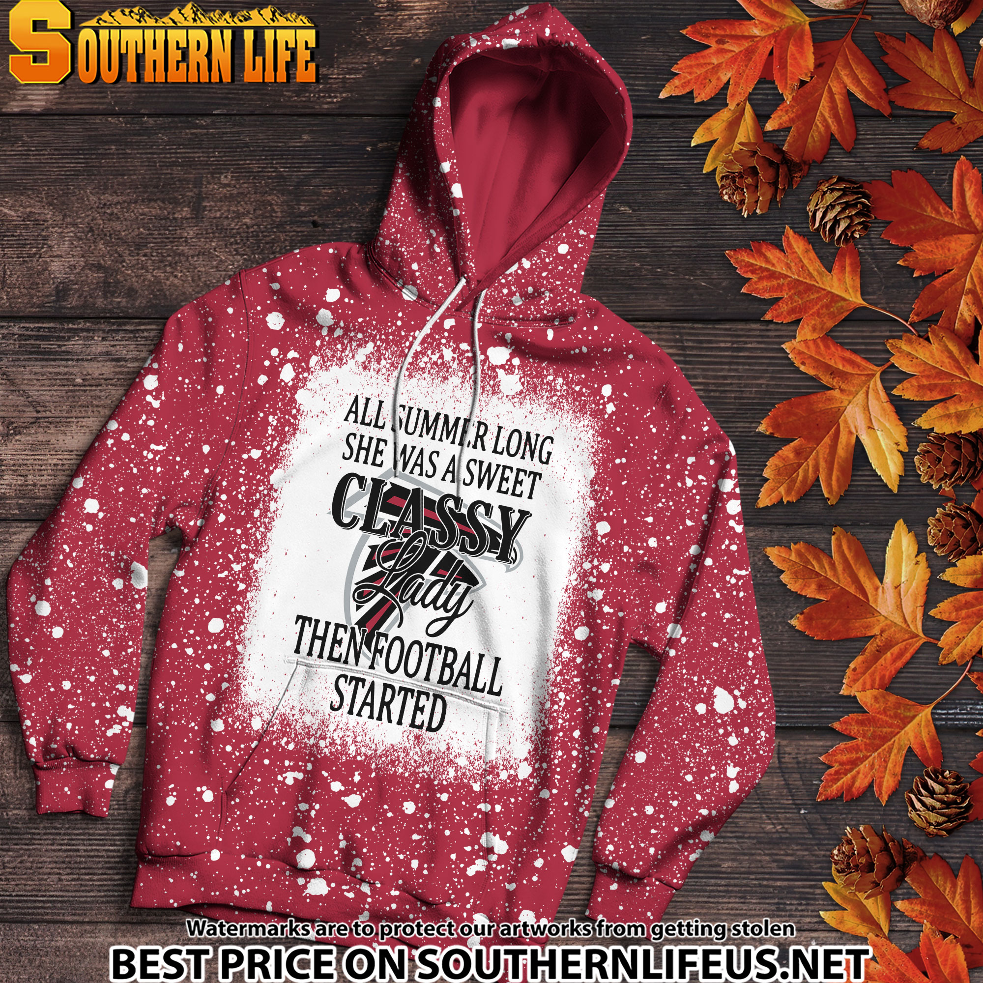 30 Atlanta Falcons Sweet And Classy Lady Bleached 3D Printed Hoodie, TShirt, Sweatshirt - Image 2
