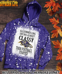 Alternative view of 14 Baltimore Ravens Sweet And Classy Lady Bleached 3D Printed Hoodie, TShirt, Sweatshirt
