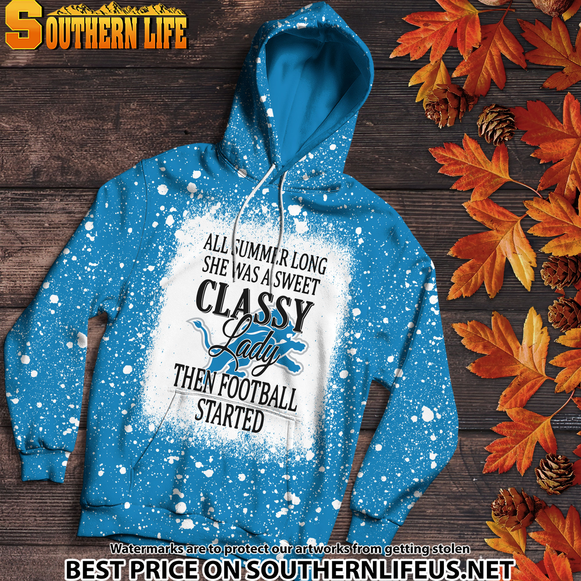15 Detroit Lions Sweet And Classy Lady Bleached 3D Printed Hoodie, TShirt, Sweatshirt - Image 2